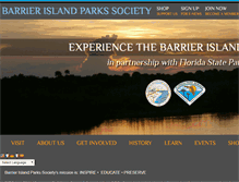 Tablet Screenshot of barrierislandparkssociety.org